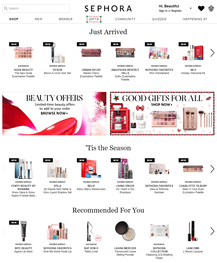 sephora recommendations